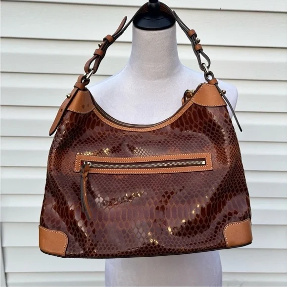 DOONEY & BOURKE - Brown Snakeskin Purse - Picture 5 of 9
